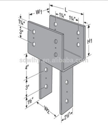 Individuelle Metallhalterungen für Holzbalken Einseitige Anpassung von Haltern