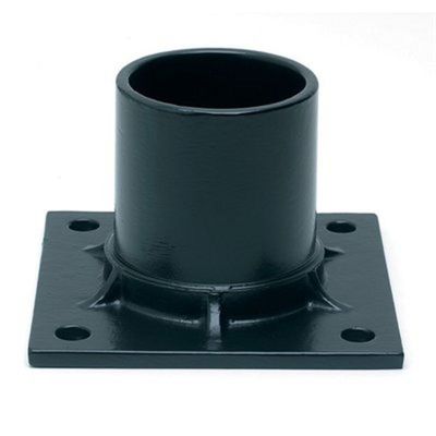 Schwarz beschichtete Außenleuchtenstange mit Stahlmaterial und Pier Mount Pole Base