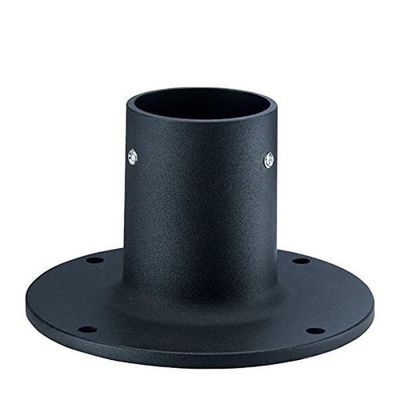 Schwarz beschichtete Außenleuchtenstange mit Stahlmaterial und Pier Mount Pole Base