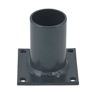 Schwarz beschichtete Außenleuchtenstange mit Stahlmaterial und Pier Mount Pole Base