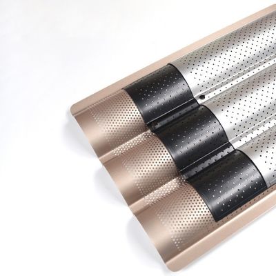 Wellen-Rohr-Nicht-Stick-Französisch Brot Perforierter Schachtel Bäckerei Baguette Pfanne Wettbewerb