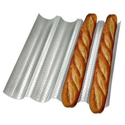 Wellen-Rohr-Nicht-Stick-Französisch Brot Perforierter Schachtel Bäckerei Baguette Pfanne Wettbewerb