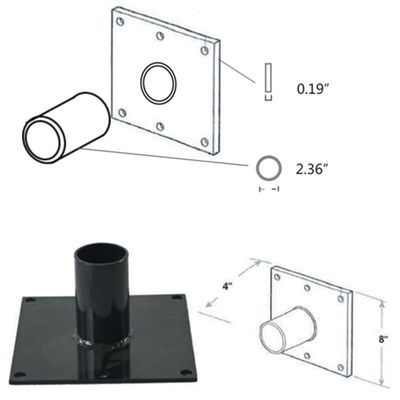 Outdoor Tenon Light Pole Bracket mit Einseitige Bracket Struktur in benutzerdefinierter Farbe