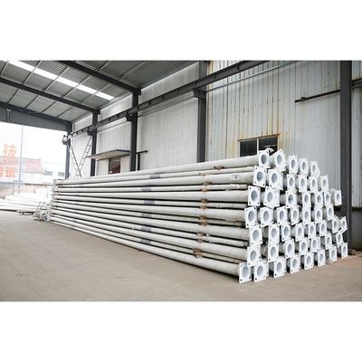 Runder Tapered Hot Dip Galvanized Outdoor Light Pole 5-12m für Kundenanforderungen