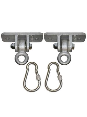 2 Schwerlastfähige, zähnelige Eisen-Swing-Hänger für Holz-Sets enthalten 2 Schnapphaken