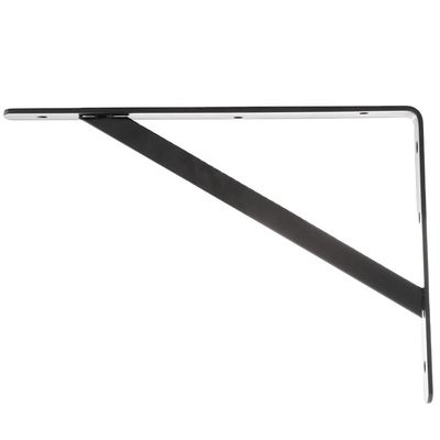 Custom 12x8 Black Power Coating Heavy Duty Dreieck-Regal-Klammer und Bohrverfahren