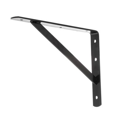 Custom 12x8 Black Power Coating Heavy Duty Dreieck-Regal-Klammer und Bohrverfahren