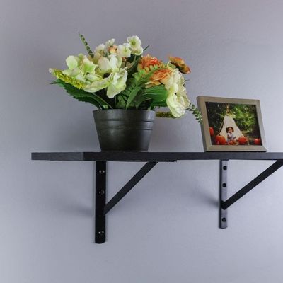 Custom 12x8 Black Power Coating Heavy Duty Dreieck-Regal-Klammer und Bohrverfahren