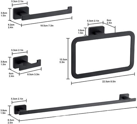 Handtuchhalter Badezimmer-Hardware-Set 4 Stück Dicke 2-5 mm Zertifikat ISO9001 2015