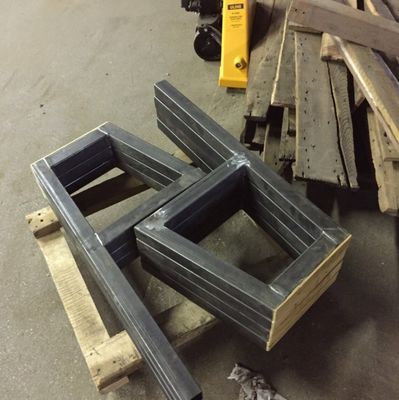 DIY Quadratrohr Möbel Beine für Kaffee Computer Deck Schwerlast Rustikalbank 290g
