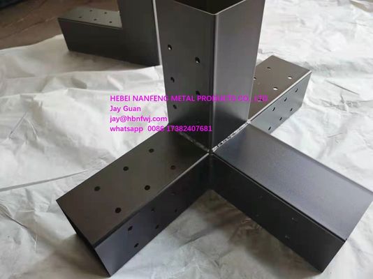 Industrie 3 Wege Stahlarm Pergola Eckhalter für 4x4 Holzpfosten ISO9001 2015 zertifiziert