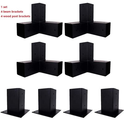 Mehrzweck-Kustom-Schwarzpulver-beschichtetes hochgehobenes Holz-Stand-Kit mit Stahlhalterungen