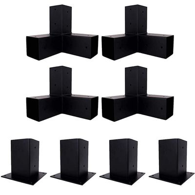 Mehrzweck-Kustom-Schwarzpulver-beschichtetes hochgehobenes Holz-Stand-Kit mit Stahlhalterungen