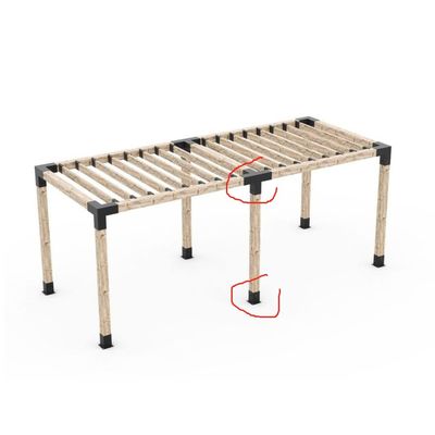 1 mm bis 12 mm Dicke Hochholz-Stand Kit mit Stahlhalterungen Modernisieren Sie Ihre Pergola