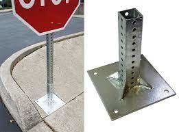 angepasste Hebei Road Side Steel Sign Pole Base und Top Brackets Klimaanlage Teile