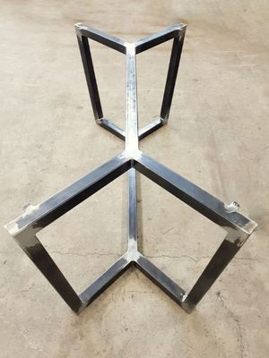 Maßgeschneiderte Trestle Pedestal Stil Tischröhre Metallbasis mit Stahlröhre Haltbarkeit