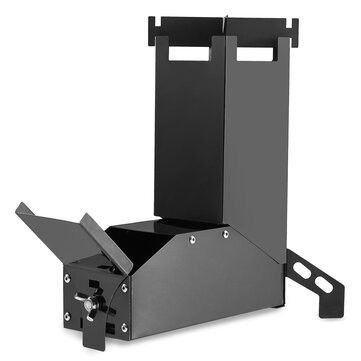 Schwerlastschwarz Pulverbeschichtung Rakete Holzbrennkocher Ideal für die individuellen