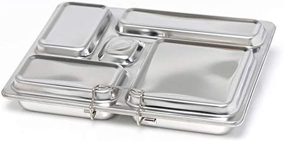 Maßgeschneiderte Lunchbox aus Edelstahl mit 5 Abteilungen