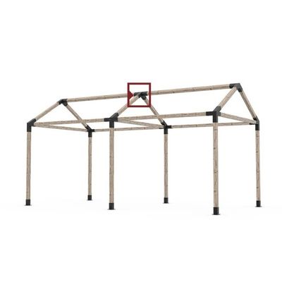 Personalisiertes Logo Pergola Kit mit Eckstütze und Holzbalkenanschluss 290g